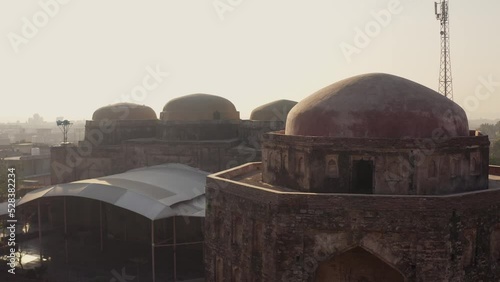 Drone view of an ancient Rawat Fort in Pakistan photo