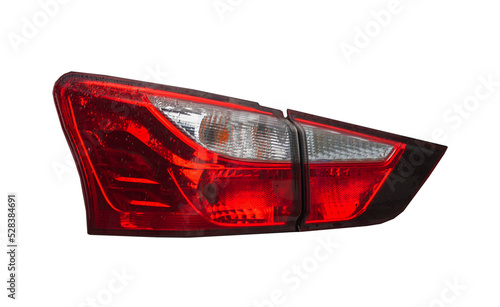 Car tail light, led system technology Isolated from the background white background clipingpart
