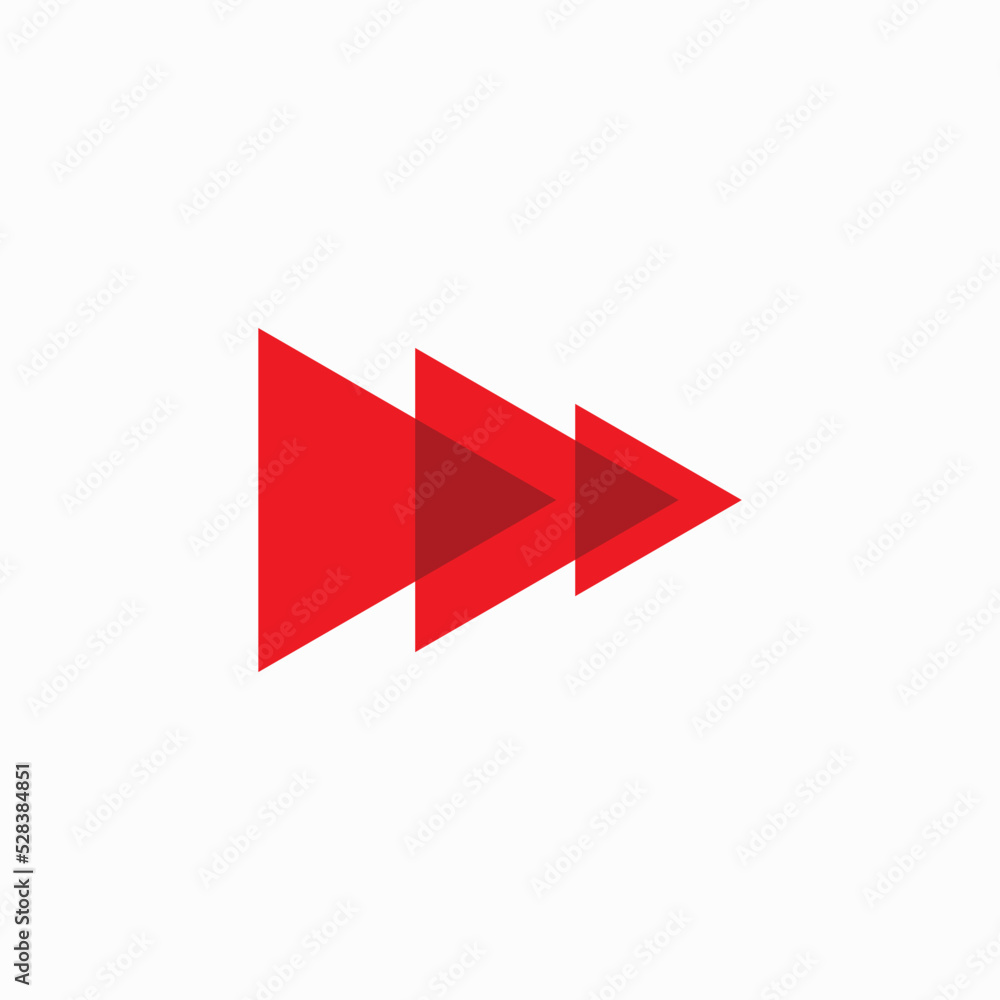 3 triangle play logo vector image 3 triangle play logo vector image