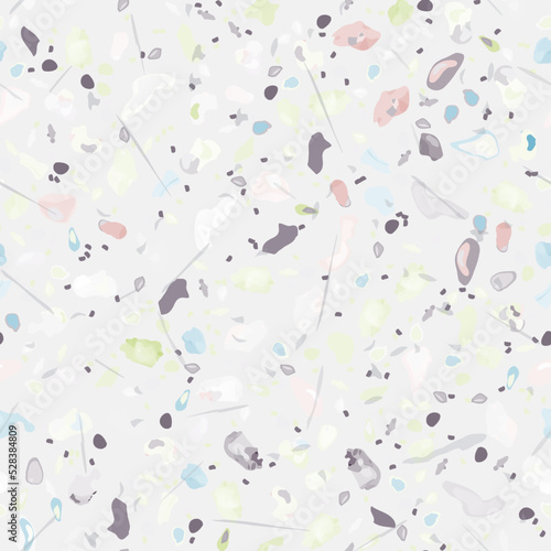 Terrazzo Texture Vector. Flooring Seamless Pattern