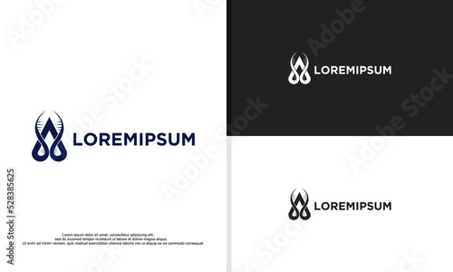logo illustration vector graphic of letter a combined with deer horn