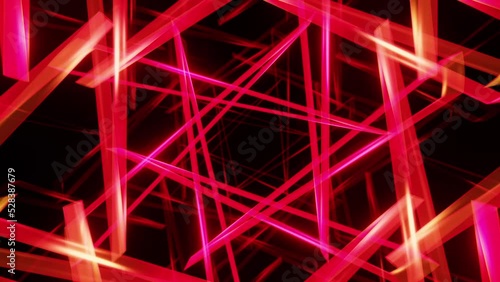 Bright fast chaotic laser lightshow 3D animation, VJ background loop in HDv