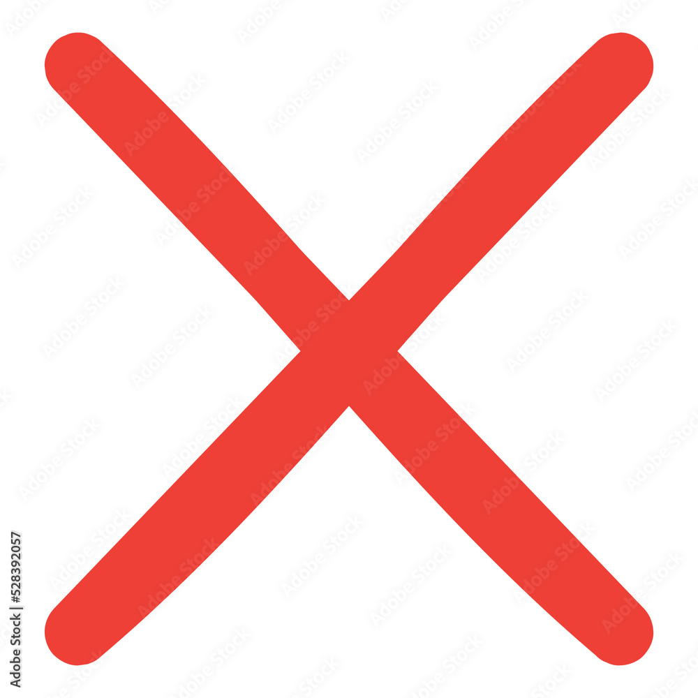 red cross mark without background red cross mark without background