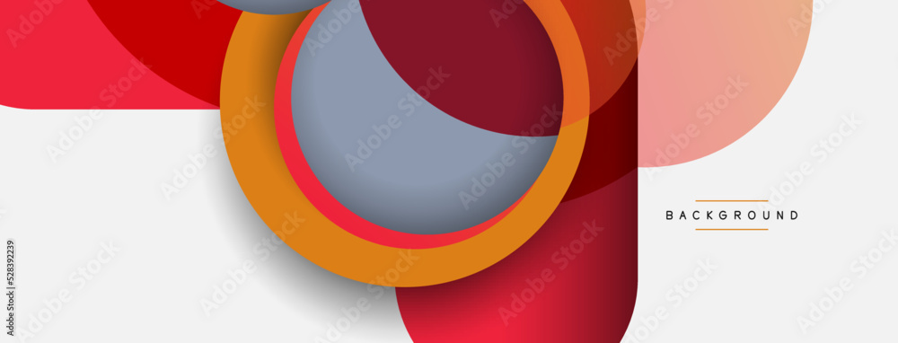 Vector round shapes circles minimal geometric background. Vector illustration for wallpaper banner background or landing page Vector round shapes circles minimal geometric background. Vector illustration for wallpaper banner background or landing page