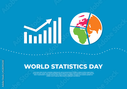 World statistics day background with graphics on october 20th.