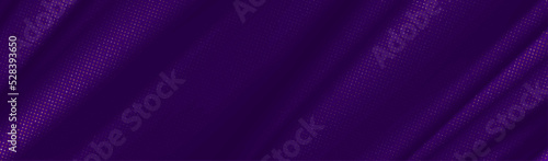 Luxury background with violet fabric folds with golden halftone. Vector illustration.