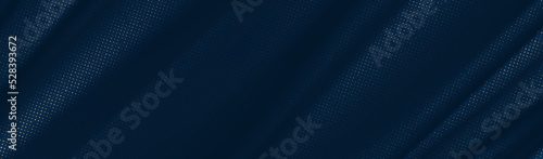 Luxury background with dark blue fabric folds with golden halftone. Vector illustration.