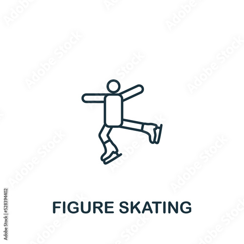 Figure Skating icon. Line simple icon for templates, web design and infographics