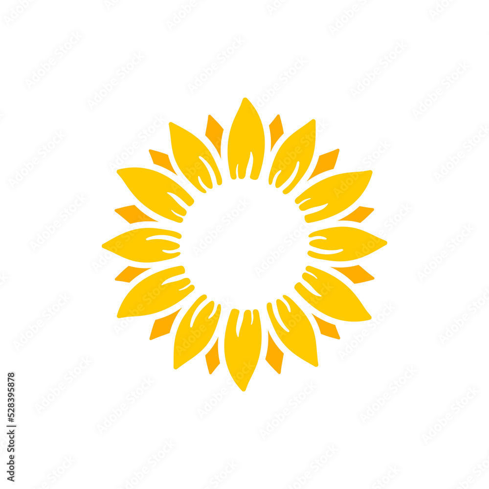 yellow sunflower vector bloom in spring yellow sunflower vector bloom in spring