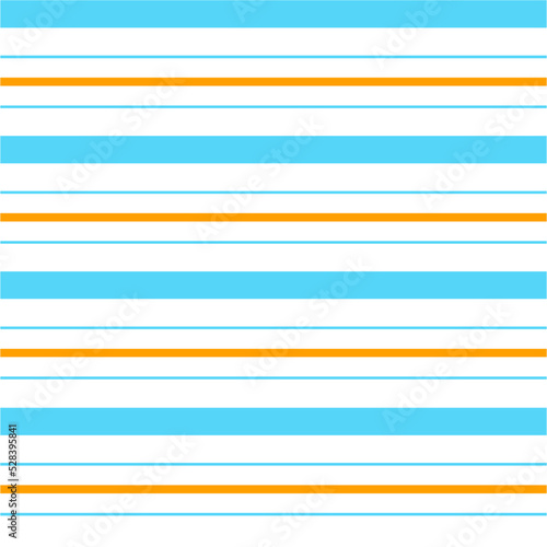 Blue Orange Stripe Horizontal Line Dot Dash Line Circle Seamless Pattern Vector Illustration Tablecloth, Picnic mat wrap paper, Mat, Fabric, Textile, Scarf