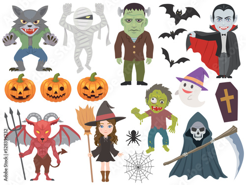 西洋の怪物セット　ハロウィン