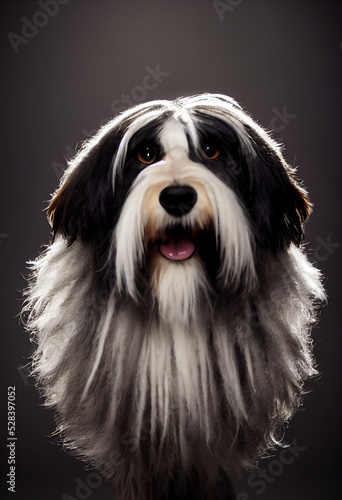 Portrait of Bearded Collie dog