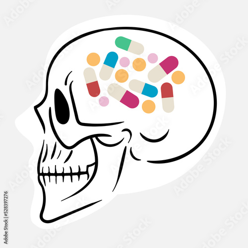 Tablets biologically active additives, skull, pill