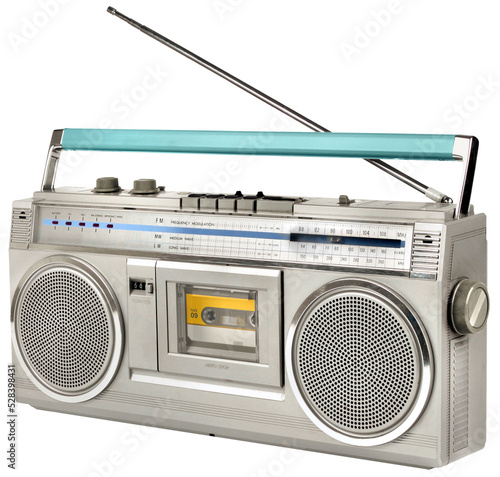 Eighties vintage radio cassette player