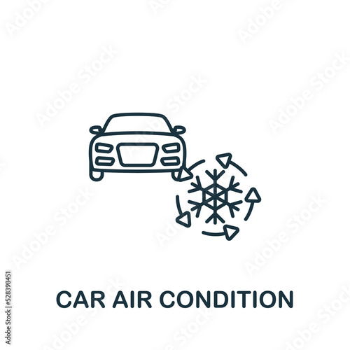 Car Air Condition icon. Line simple line Car Service icon for templates, web design and infographics