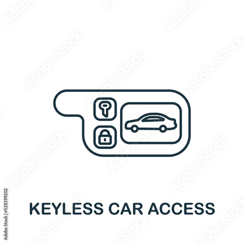 Keyless Car Access icon. Line simple line Car Service icon for templates, web design and infographics