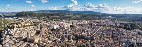 Panoramic shot of the Spanish town Caravaca de la Cruz photo