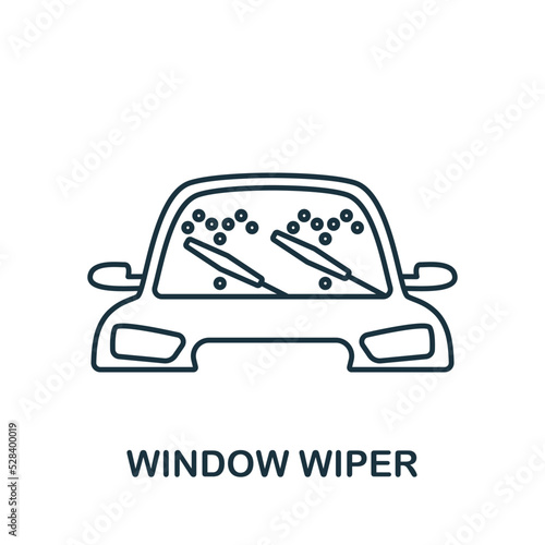 Window Wiper icon. Line simple line Car Service icon for templates, web design and infographics
