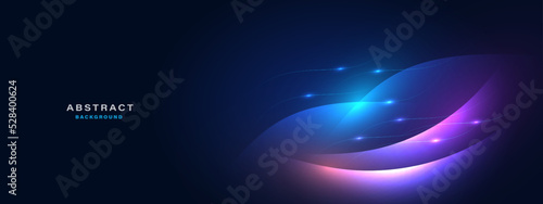 Abstract technology background with dynamic light effect.Vector illustration.