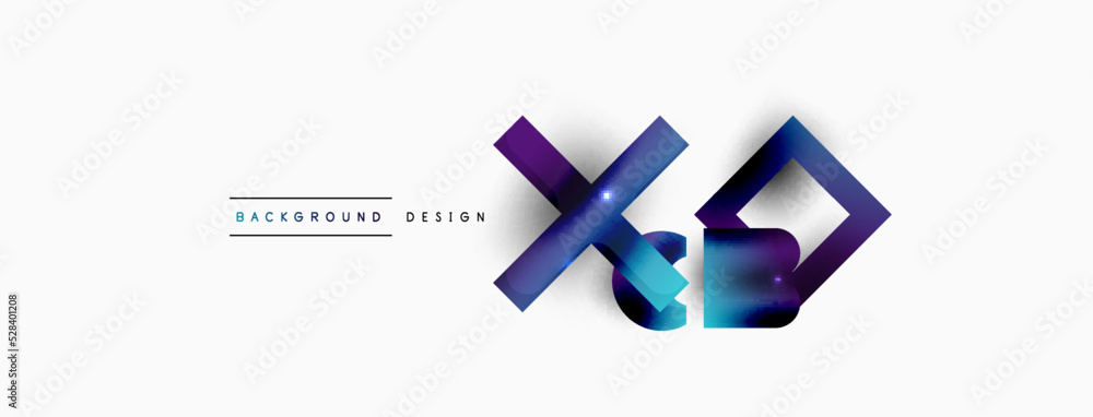 Dynamic composition, shiny geometric shapes abstract background. Trendy techno business template for wallpaper, banner, background or landing Dynamic composition, shiny geometric shapes abstract background. Trendy techno business template for wallpaper, banner, background or landing