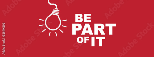 be part of it sign on white background	