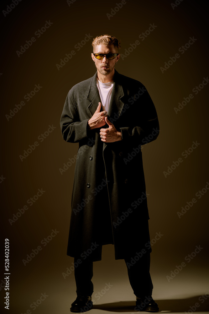 Fototapeta premium brutal man in coat