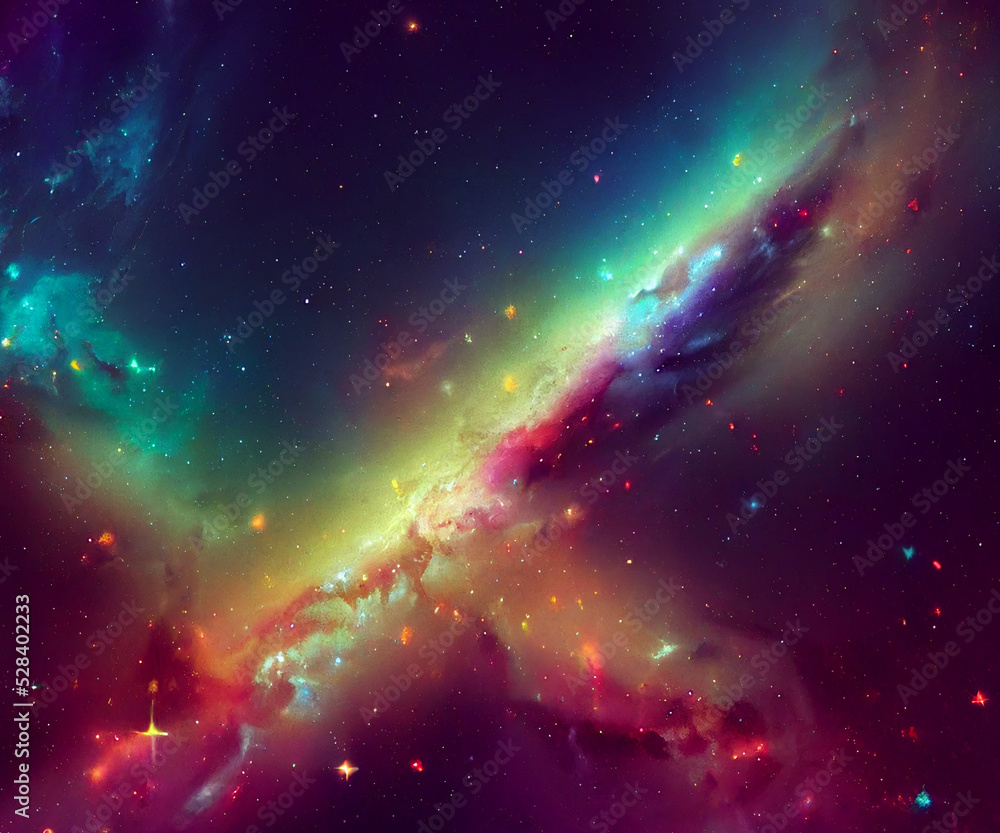 multicolored galaxy and stars wallpaper
