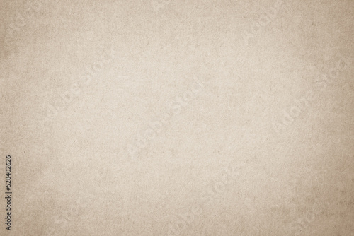 Cream recycled kraft paper texture as background. Old paper texture cardboard. 