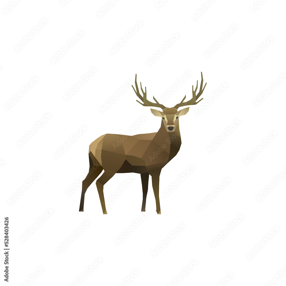 Obraz premium deer silhouette vector