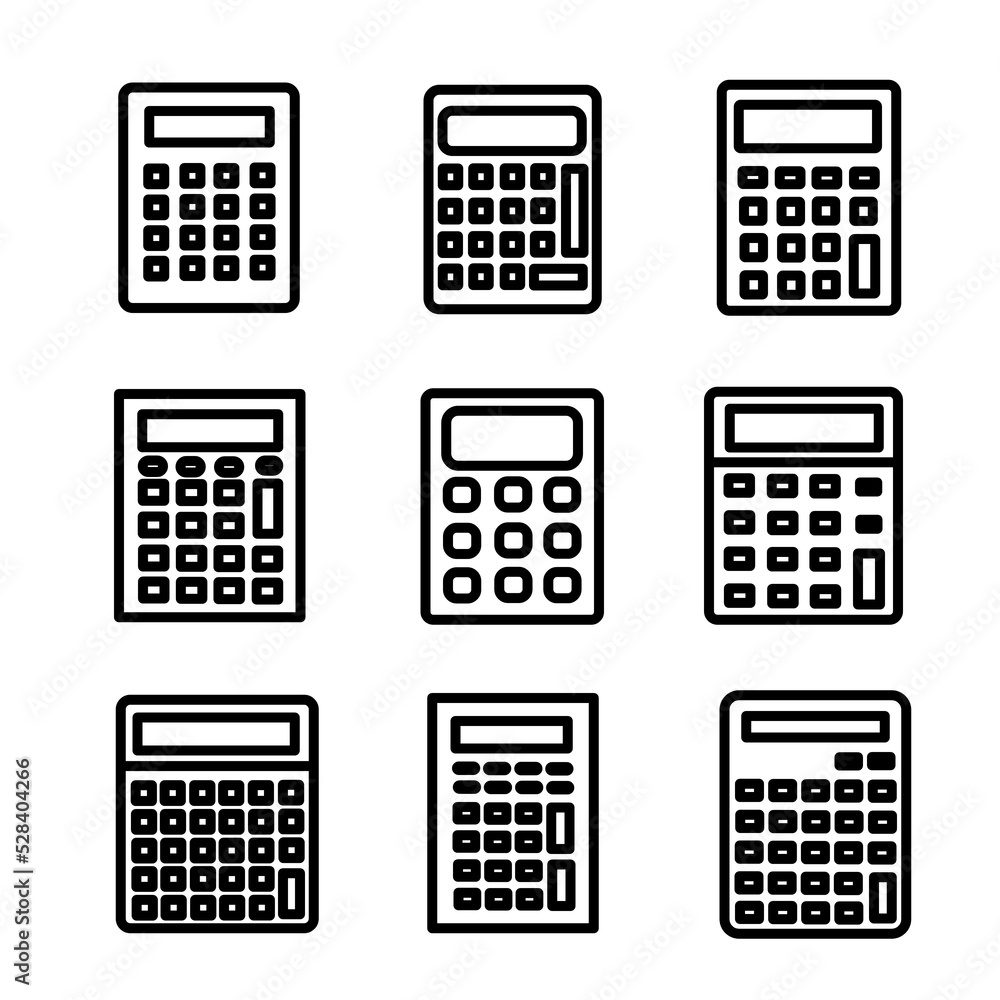 calculator icon set illustration design calculator icon set illustration design