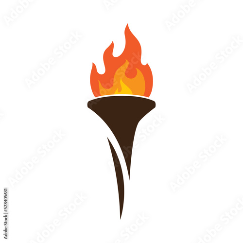 Illustration of torch fire icon