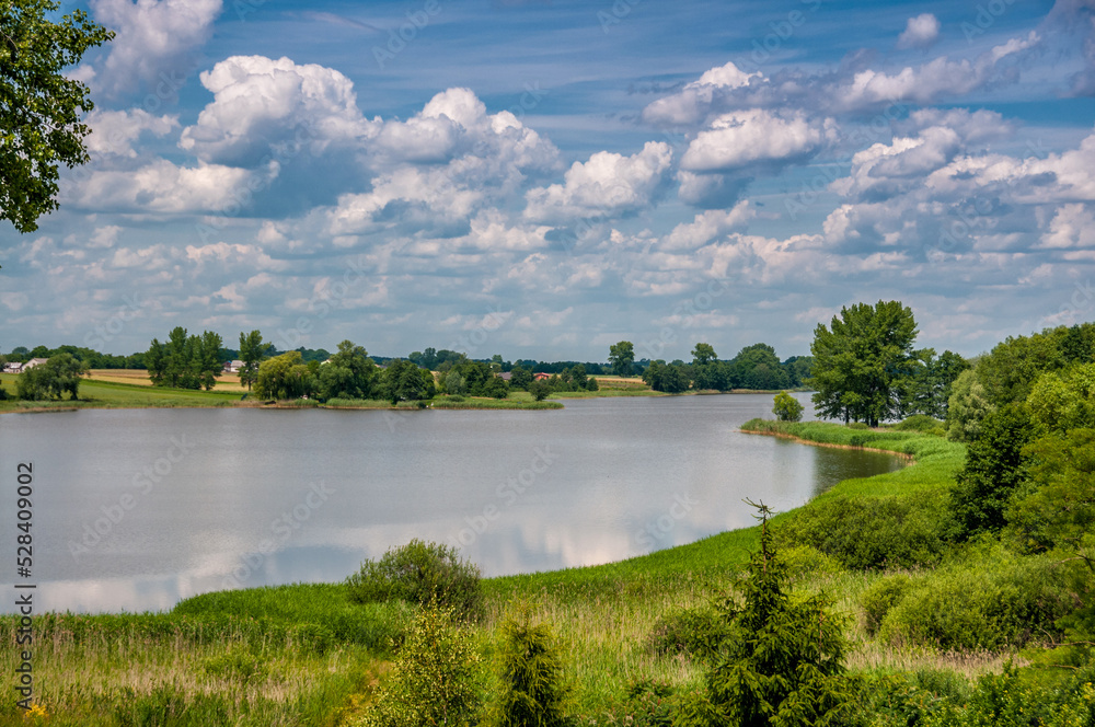 Fototapeta premium Brdow, big village in central Poland.