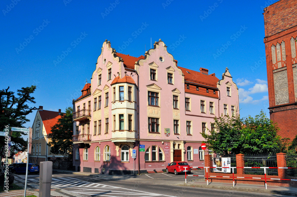 Old town in Zlotoryja, Lower Silesian Voivodeship, Poland.