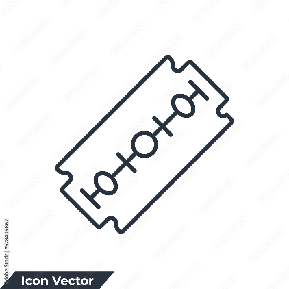 Blade razor icon logo vector illustration. razor blade symbol template for graphic and web design collection Blade razor icon logo vector illustration. razor blade symbol template for graphic and web design collection