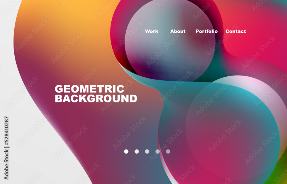 Abstract liquid background for your landing page design. Web page for website or mobile app wallpaper Abstract liquid background for your landing page design. Web page for website or mobile app wallpaper