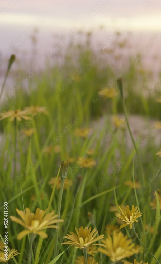 Close up flowers in bloom plant and nature scene 3D rendering wallpaper backgrounds Close up flowers in bloom plant and nature scene 3D rendering wallpaper backgrounds