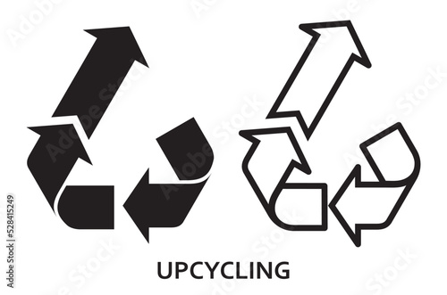 Upcycling Upcycle icon logo vector 