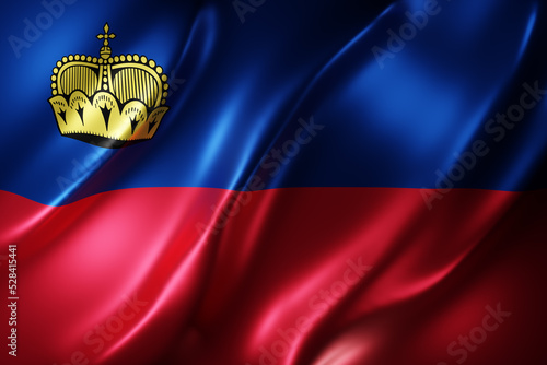 Liechtenstein 3d flag