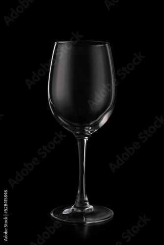Glass for wine on black