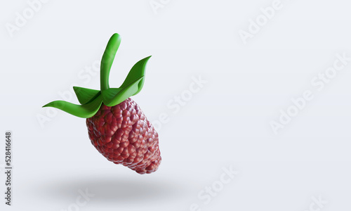 3d Fruits Mulberry rendering left view