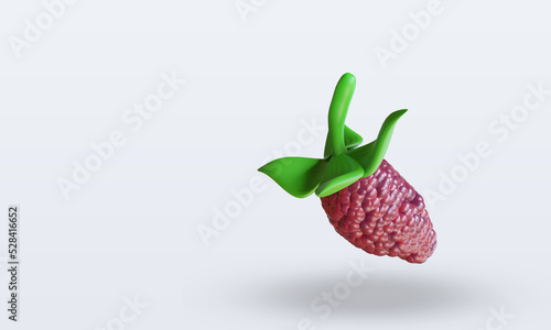 3d Fruits Mulberry rendering top view