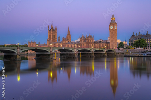Westminster Bridge during dawn twilight