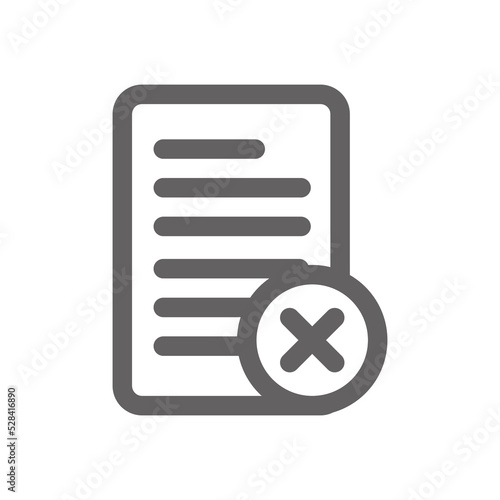 wrong report icon. Perfect for web design or payment applications. Simple vector illustration.