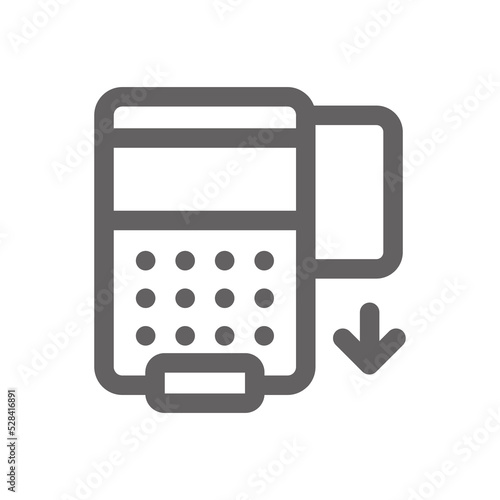 edc transaction icon. Perfect for web design or payment applications. Simple vector illustration.