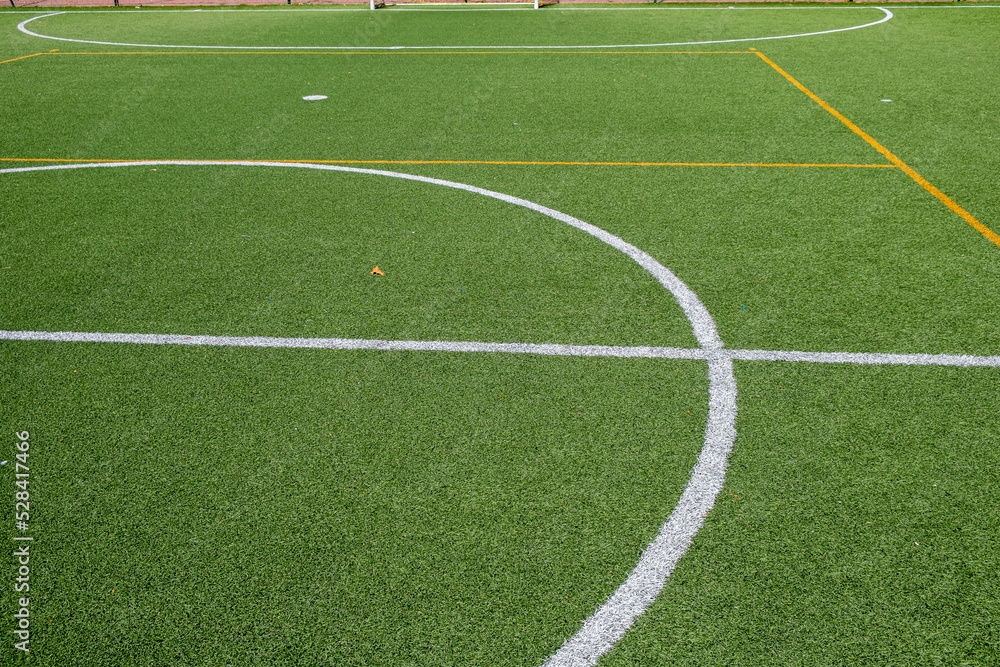 centre circle of an artificial turf football field