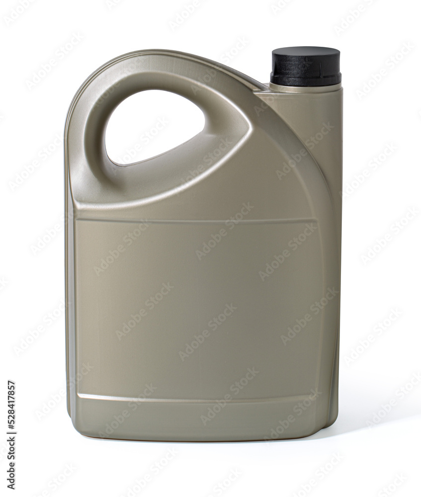 Plastic oil canister isolated Plastic oil canister isolated