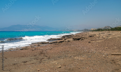 Sea Waves on Pebble Beach