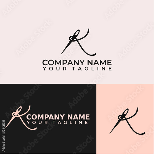 Abstract Initial Letter K Tailor logo