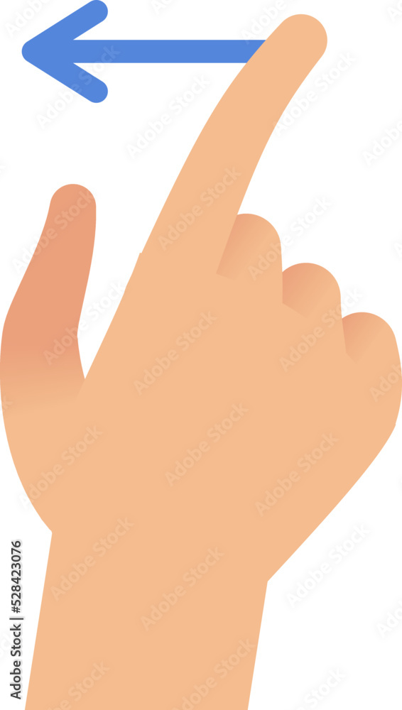 Left swipe gesture. Finger scroll on touch screen Left swipe gesture. Finger scroll on touch screen