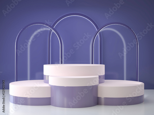 Abstract empty pedestal for display,Product stand background, interior scene background for stuff display in realistic,concept scene stage showcase,3D rendering.